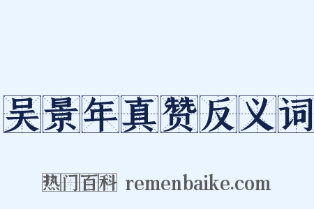 吴景年真赞反义词是什么意思的图片